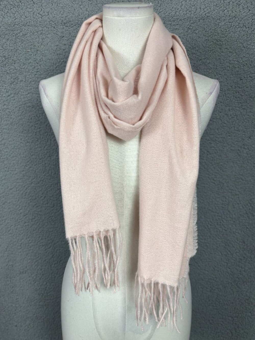 Style & Co Women's Blush Pink Fringed Wrap /Scarf Multifunctional One Size NWTs